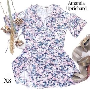 Amanda Uprichard Revolve Poly Lined Cold Shoulder Dress Size XS